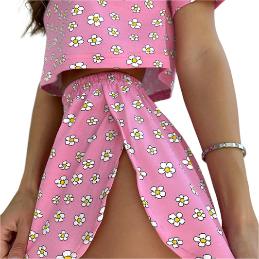 Daisy Print Pajamas Set