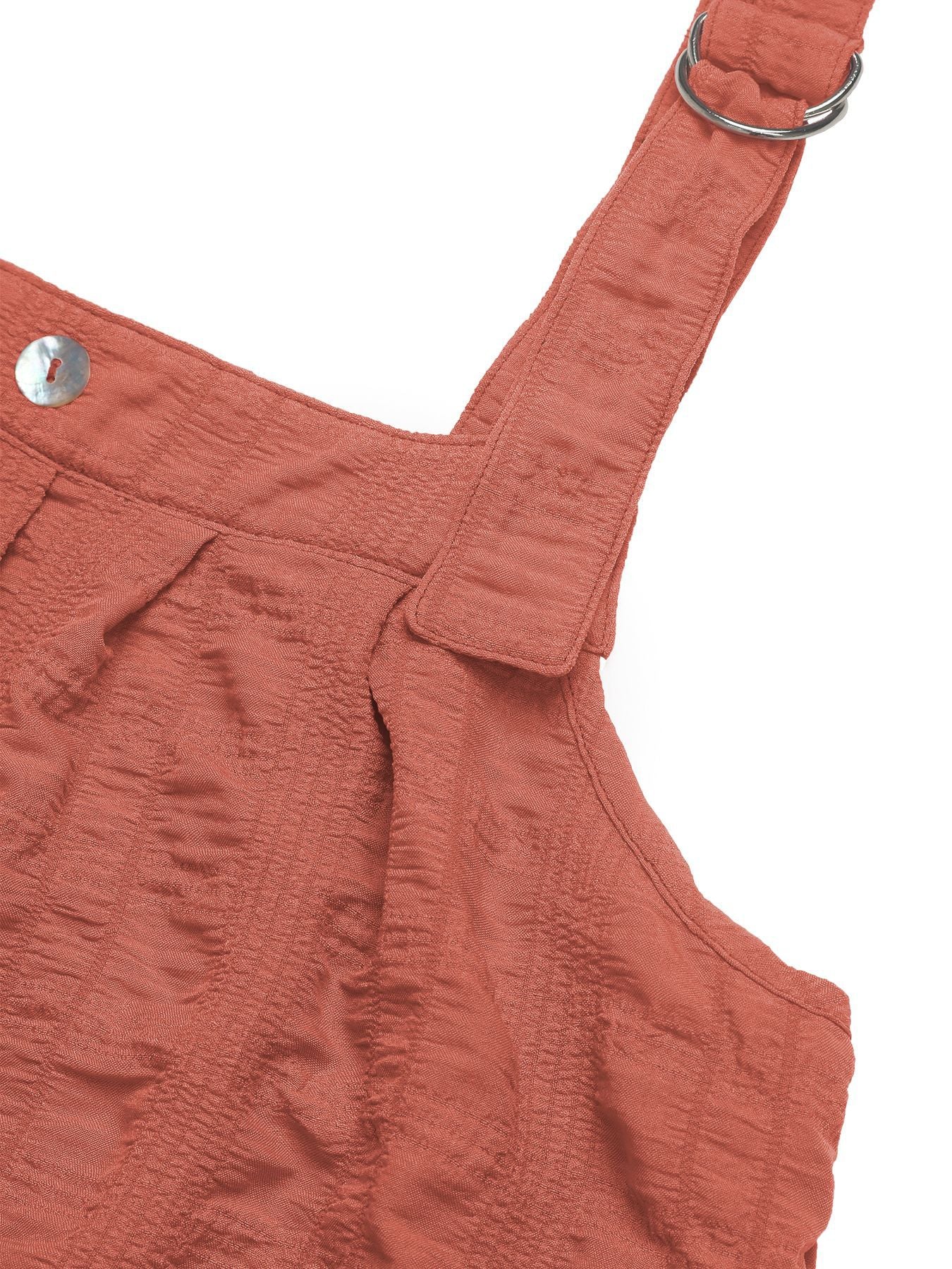 Suspender Texture Pleating Dress
