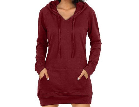 Mid-Length Hooded Dress
