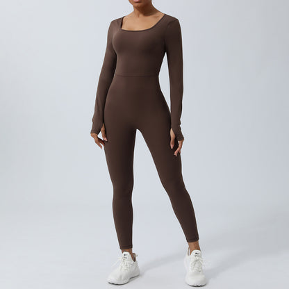Backless Yoga Hip Lifting One-Piece Fitness Jumpsuit