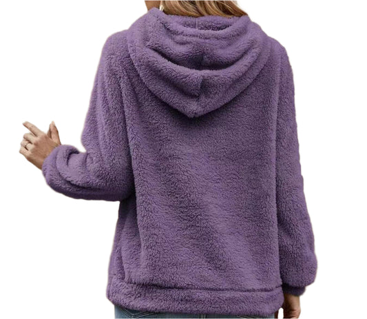 Double Sided Plush Pullover Hoodie