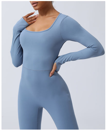 Backless Yoga Hip Lifting One-Piece Fitness Jumpsuit