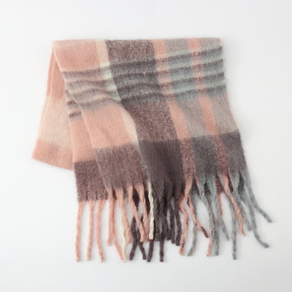 Plaid Mohair Scarf