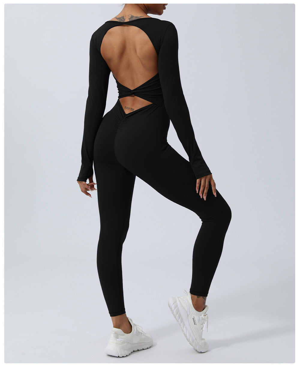 Backless Yoga Hip Lifting One-Piece Fitness Jumpsuit