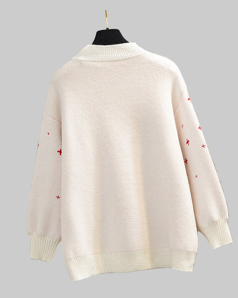 Red Elk Loose Lazy Pullover Sweater