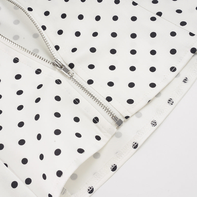 Polka Dot Lace Splicing Sling Top