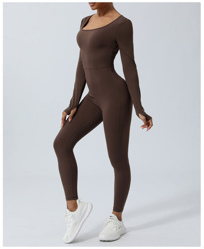 Backless Yoga Hip Lifting One-Piece Fitness Jumpsuit