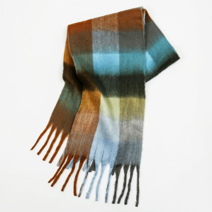 Mohair Lattice Tassel Scarf