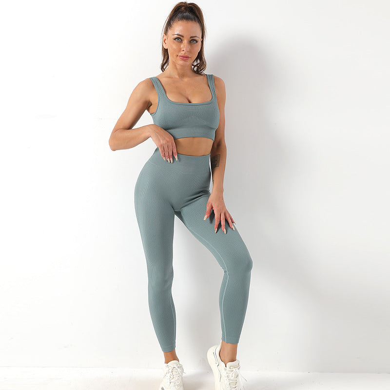 Quick Drying Seamless Yoga Fitness Sports Bra Set