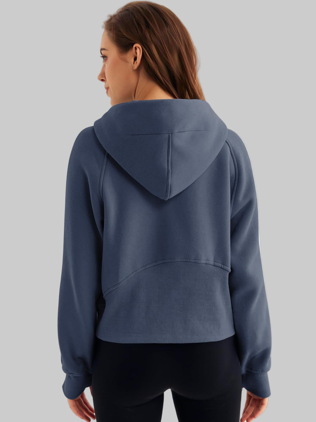 Half Zipper Pullover Hooded Sweatshirt