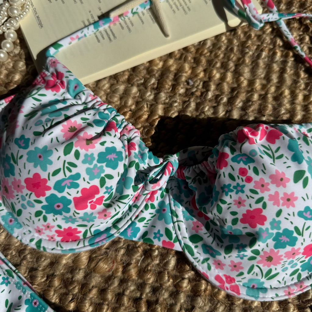 Floral Print Banded Bikini