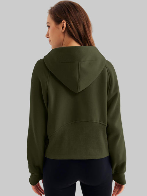 Half Zipper Pullover Hooded Sweatshirt
