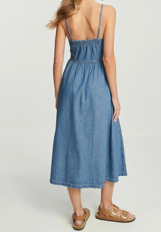 Suspenders Denim Dress