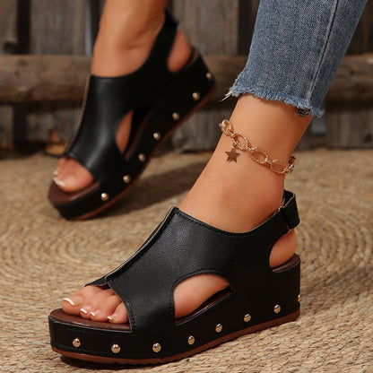 Platform Peep Toe Wedge