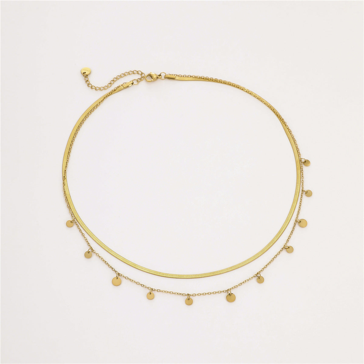 Stainless Steel Tassle Chain 18K Necklace