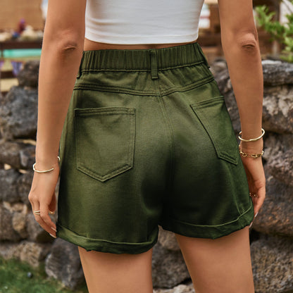 Elastic Waistband Design Shorts