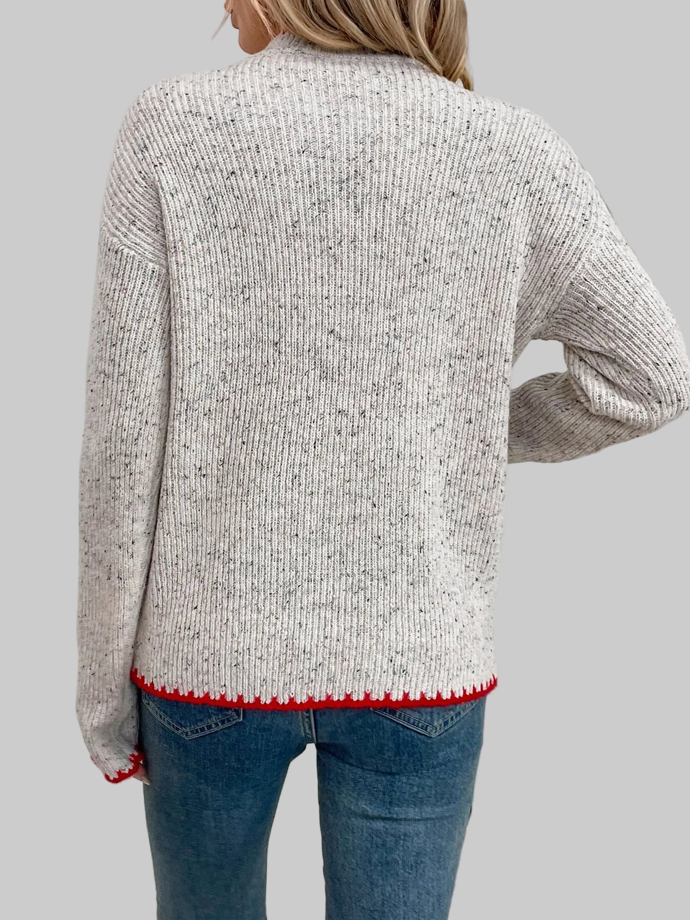 Half Turtleneck Valentine Day Sweater