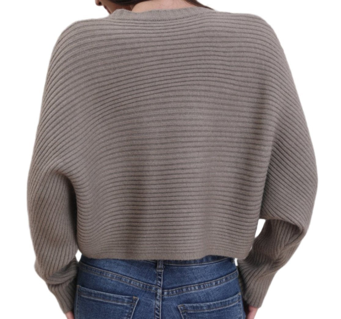 Batwing Sleeve Knitted Button Cardigan Sweater