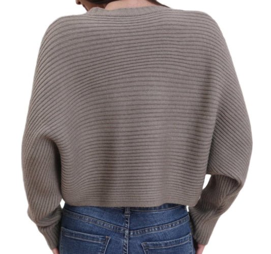 Batwing Sleeve Knitted Button Cardigan Sweater