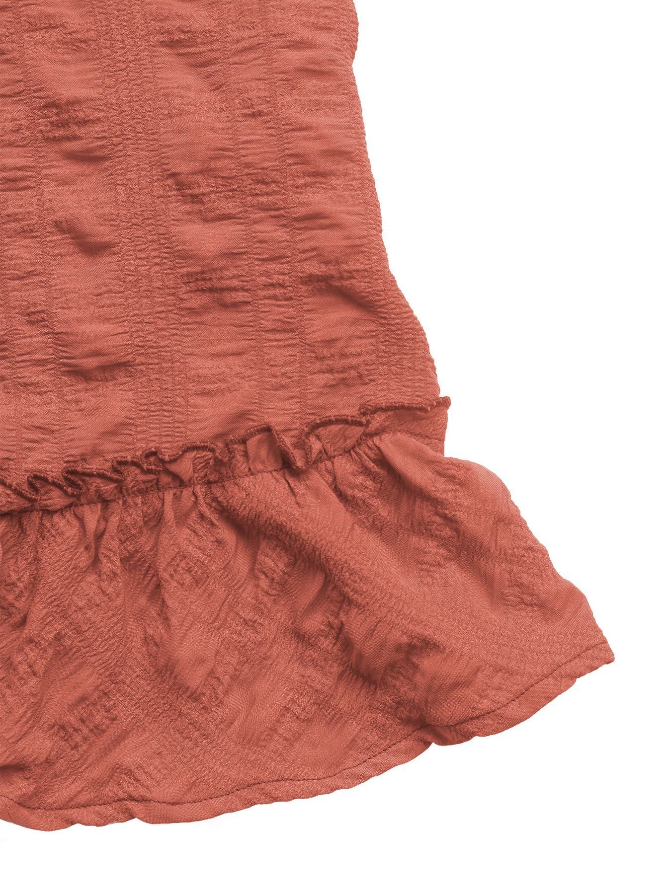 Suspender Texture Pleating Dress