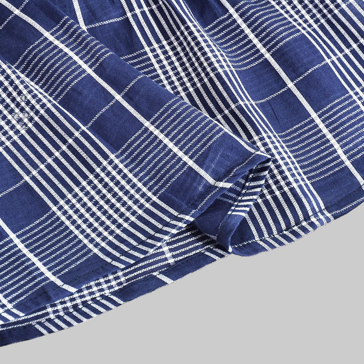 Striped Plaid Pleated Sling Top