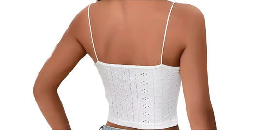 Jacquard Lace Spaghetti Strap Top