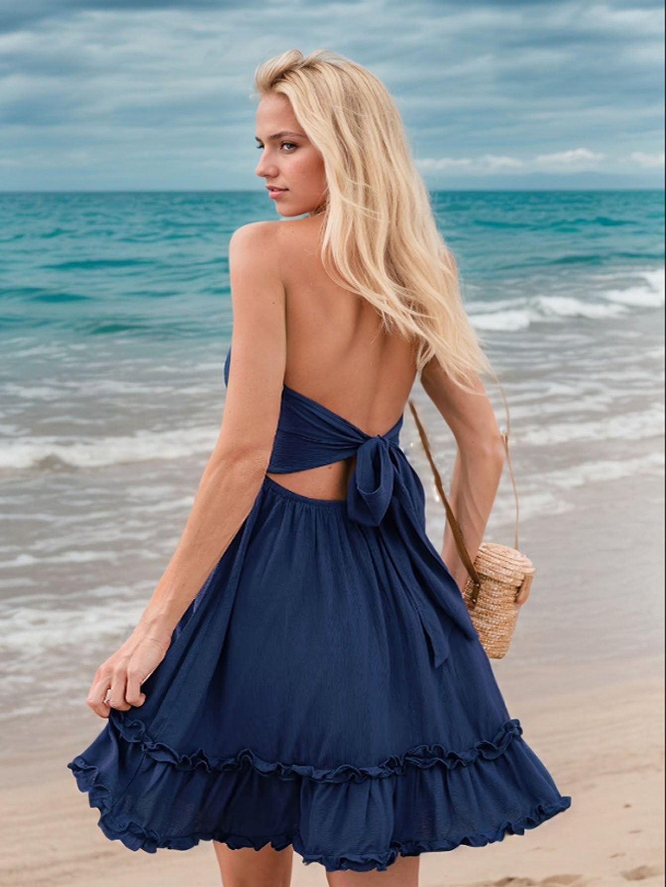 Sexy Elegant Sling Midi Dress