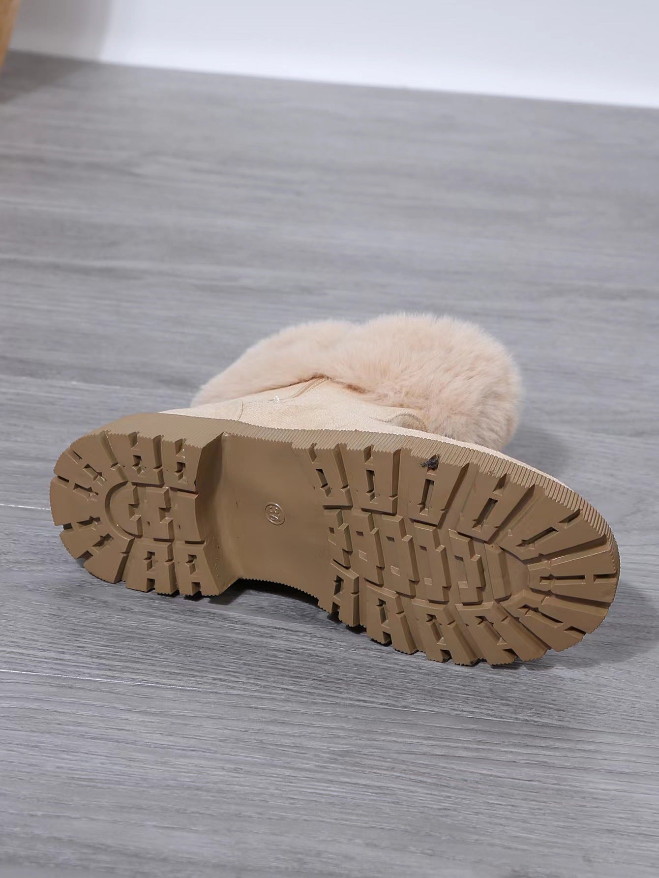 Mid Calf Snow Fur Cotton Padded Boots