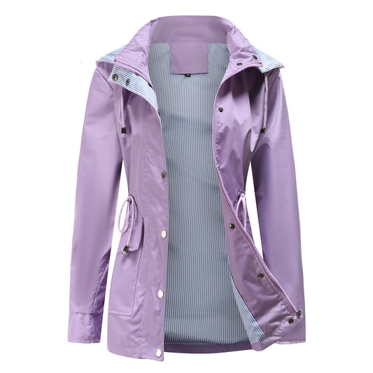 Windbreaker Striped Inner Coat