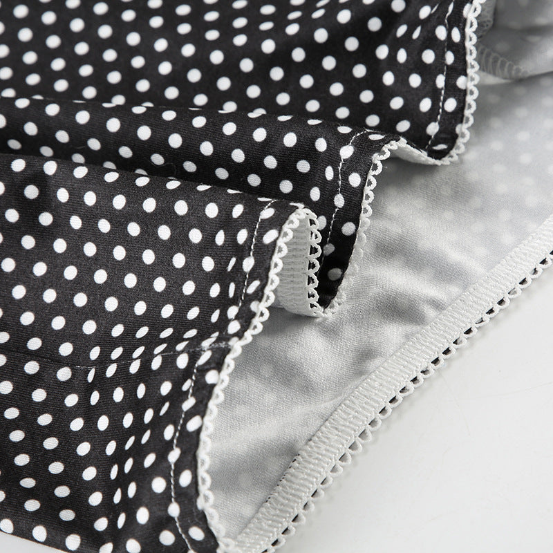 Polka Dot Bow Top Shorts Two Piece Set