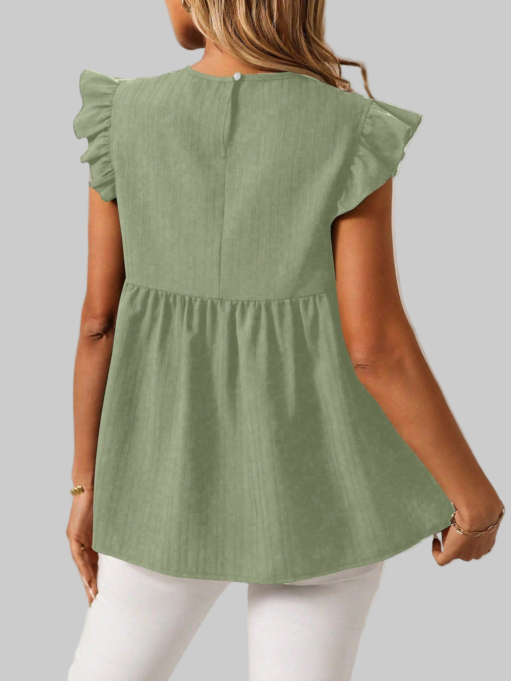 Embroidered Flying Sleeves Blouse