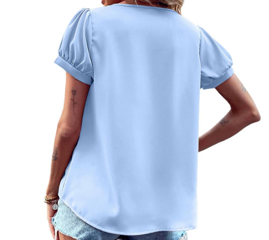 V-neck Bead Blouse