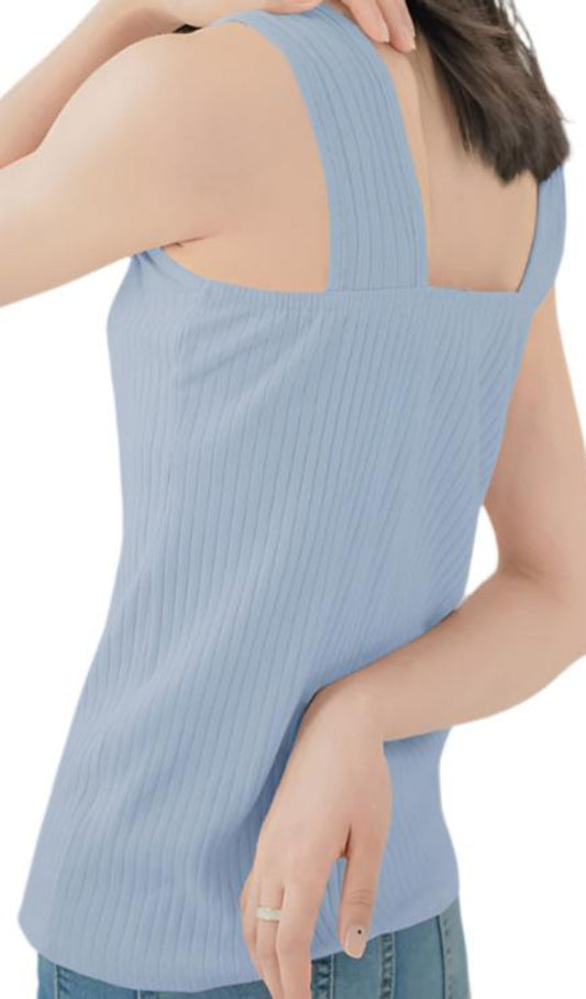 Pure Cotton Sunken Stripe Top