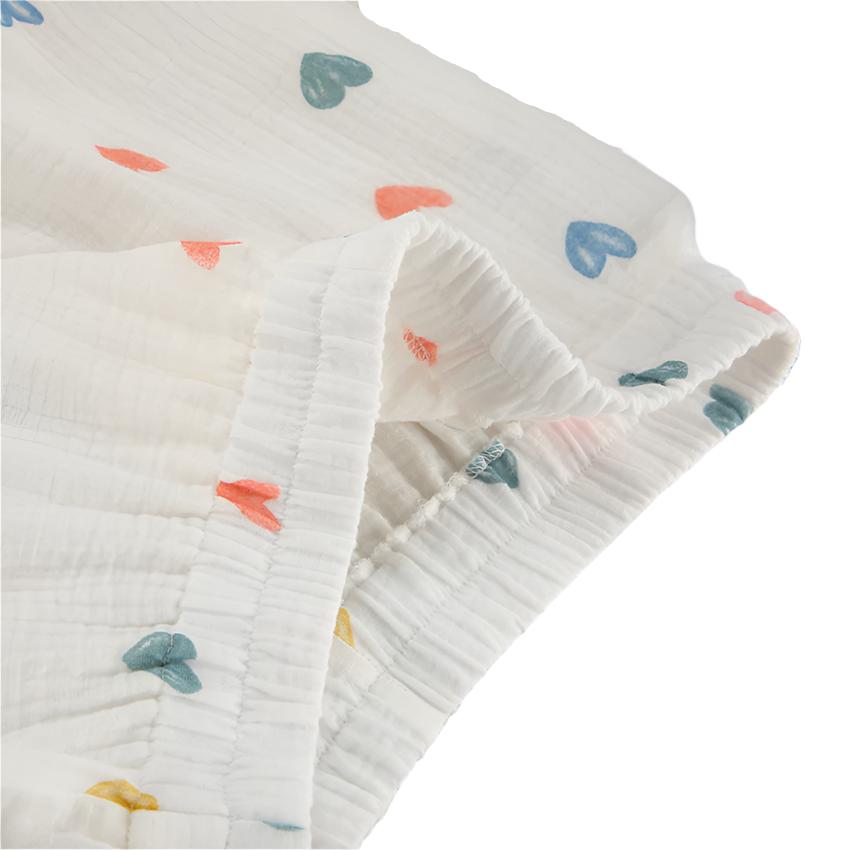 Heart Printed Long Sleeved Two-Piece Pajamas Set