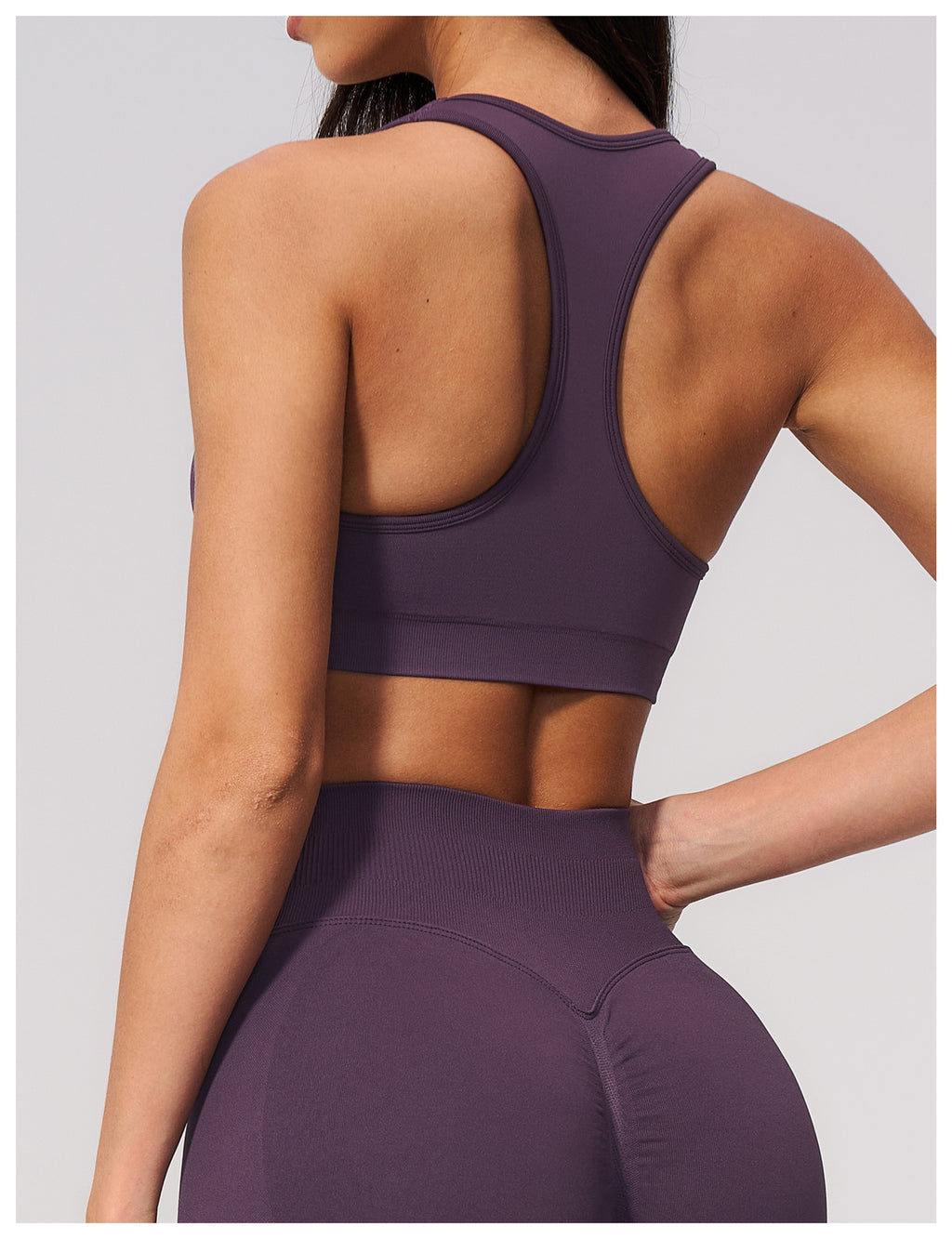 Seamless Knitted V-Neck H-Shaped Beauty Back Slim Fit Fitness Pilates Sports Quick Drying Yoga Bra