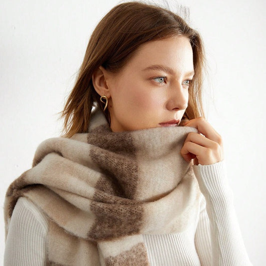 Stripe Thickened Scarf