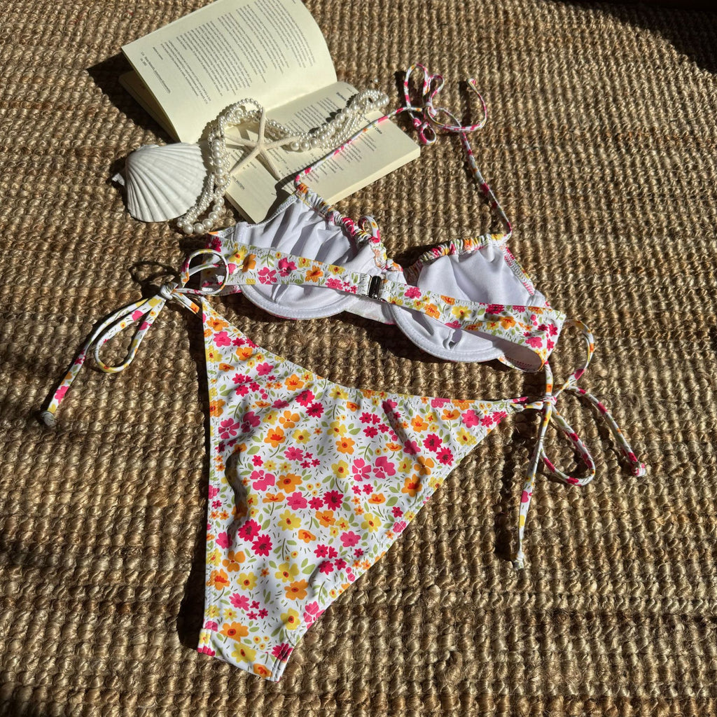 Floral Print Banded Bikini