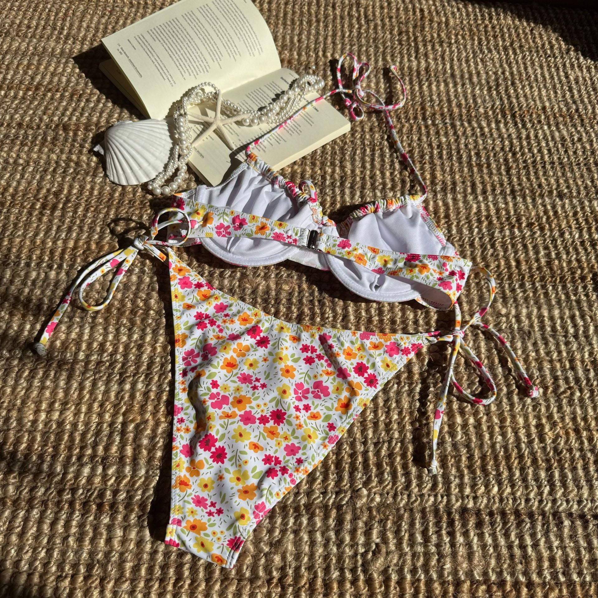 Floral Print Banded Bikini