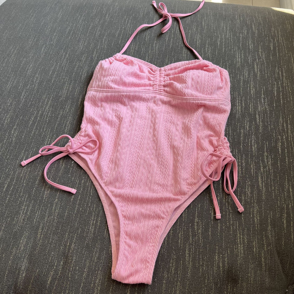 Fabric Drawstring Banded Bikini