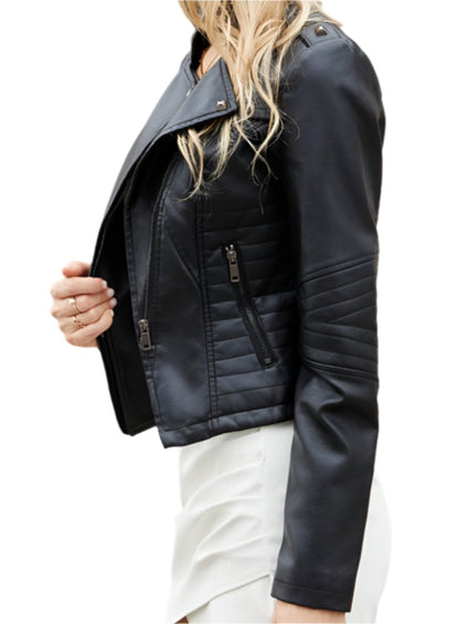 Rivet Leather Jacket