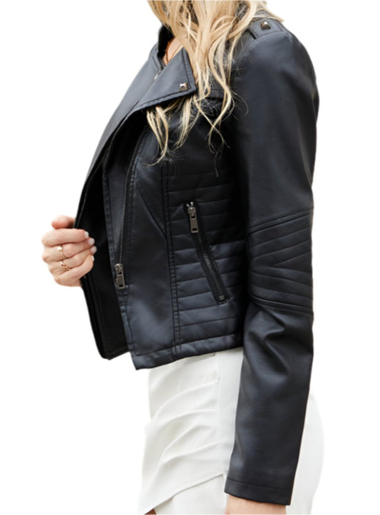 Rivet Leather Jacket