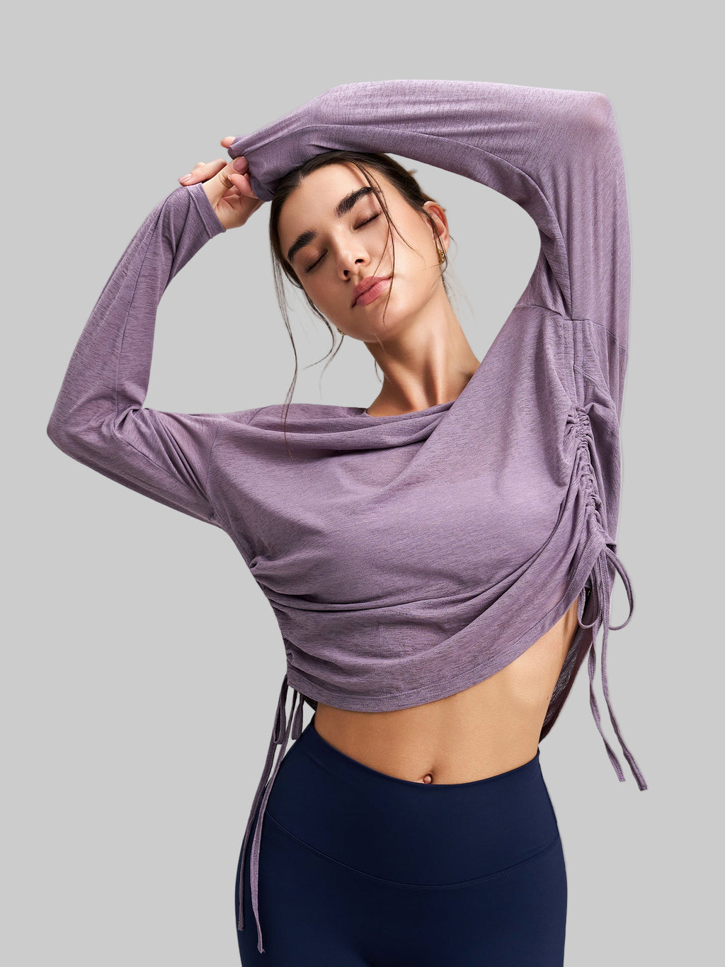 Long Sleeve Drawstring Top