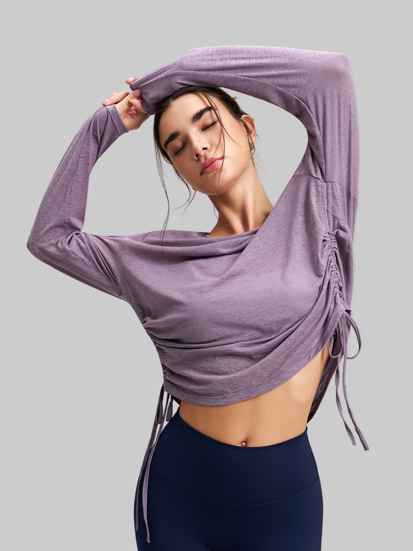 Long Sleeve Drawstring Top