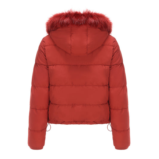 Cotton Velvet Detachable Hoodie Puffer Jacket