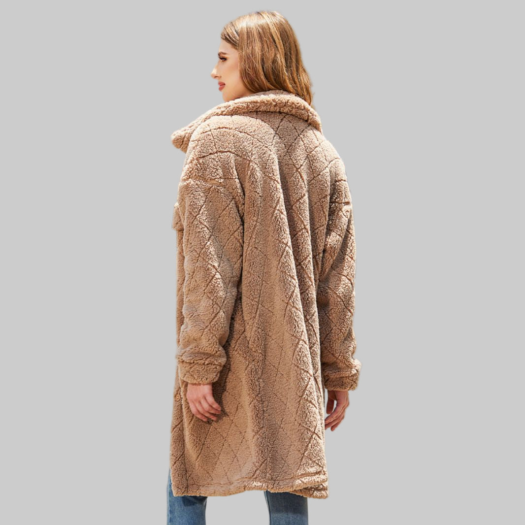 Teddy Plush Diamond Design Coat