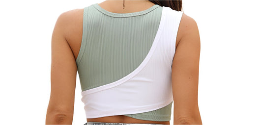 Contrast Color Cropped Tank Top