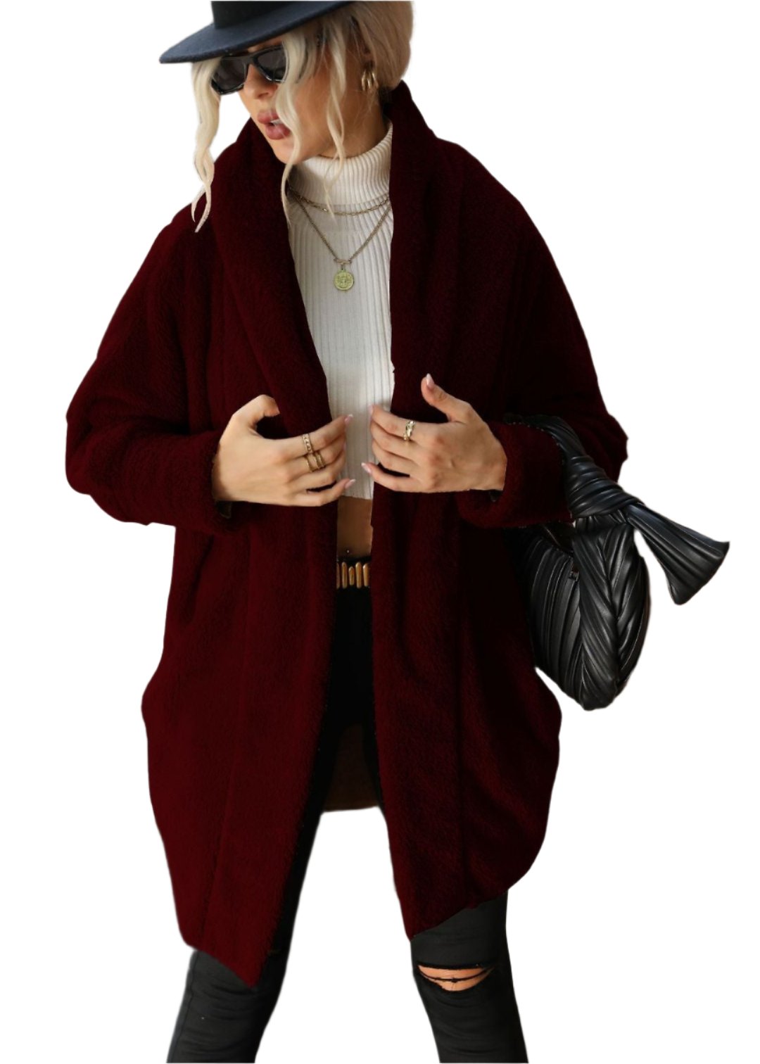 Plush Loose Lapels Coat