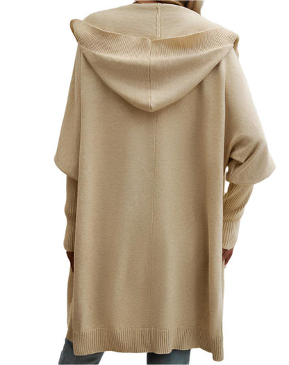 Casual Loose Hooded Mid-Length Cardigan