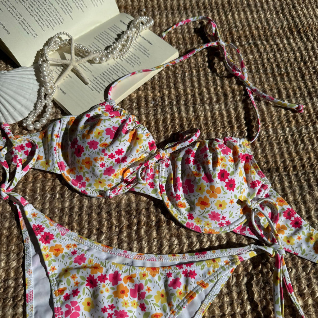 Floral Print Banded Bikini
