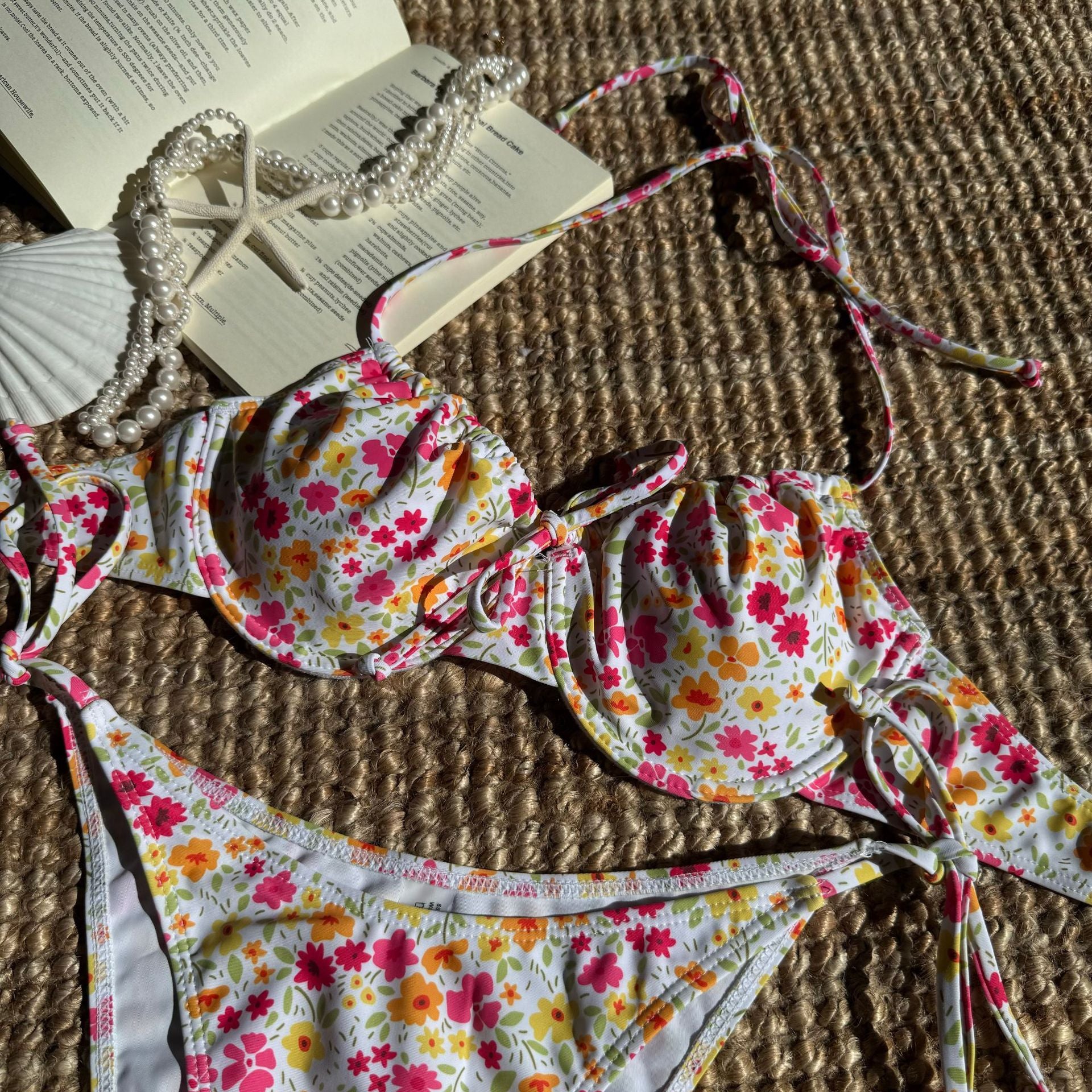 Floral Print Banded Bikini